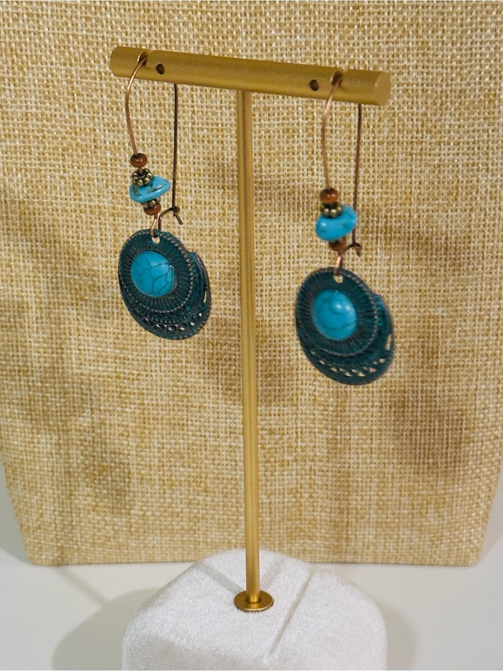 Fashion Jewelry Turquoise Blue Dangle Earrings